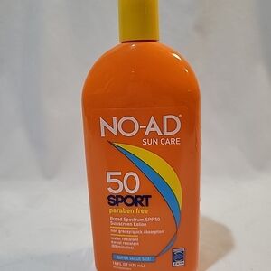 NO-AD Sport SPF 50 Sunscreen Lotion 16 oz Paraben Free, Expired 12/2022